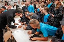 16. 9. 2018, Postojna – Predsednik republike na otvoritvi novega Gasilsko-reevalnega centra v Postojni (Stanko Gruden/STA)